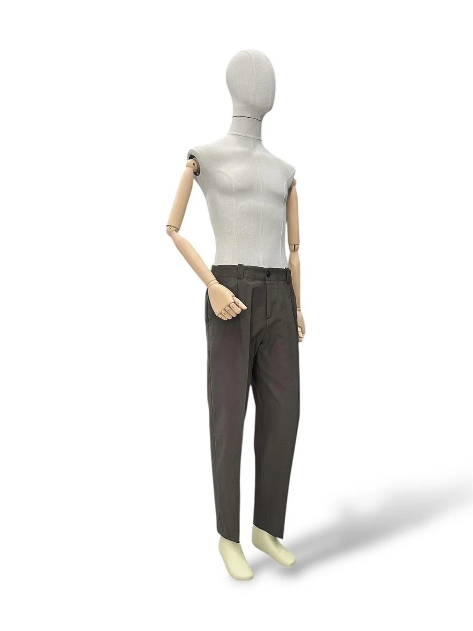 Oversize Gabardin Kumaş Kahverengi Ashford Pantolon