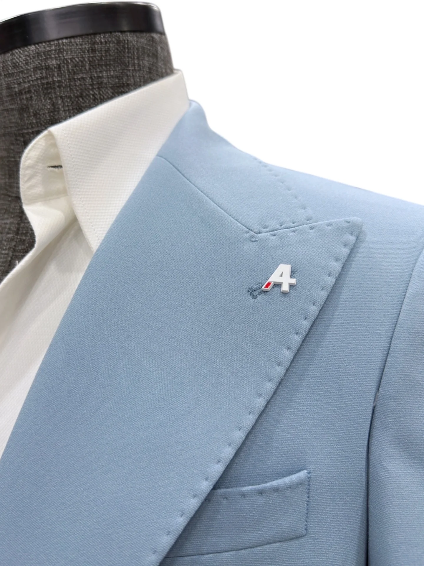 Slim Fit Likralı Kumaş Mavi Boost Takım Elbise - Image 3