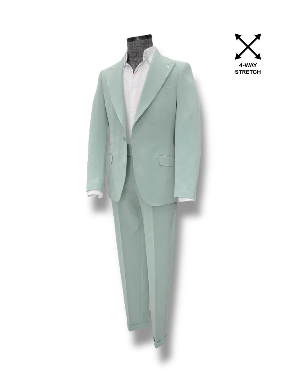 Slim Fit Likralı Kumaş Mint Boost Takım Elbise