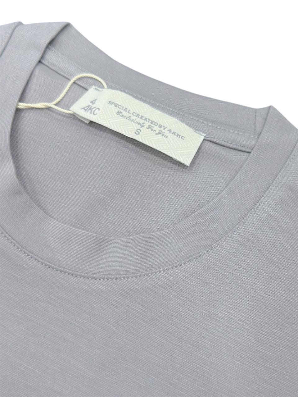 Gri Standart Fit Basic Dante T-shirt - Image 2