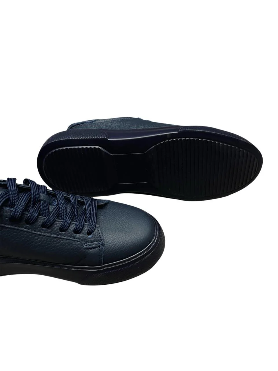 Deri Sneakers İç Dış Deri Lacivert Ayakkabı - Image 2