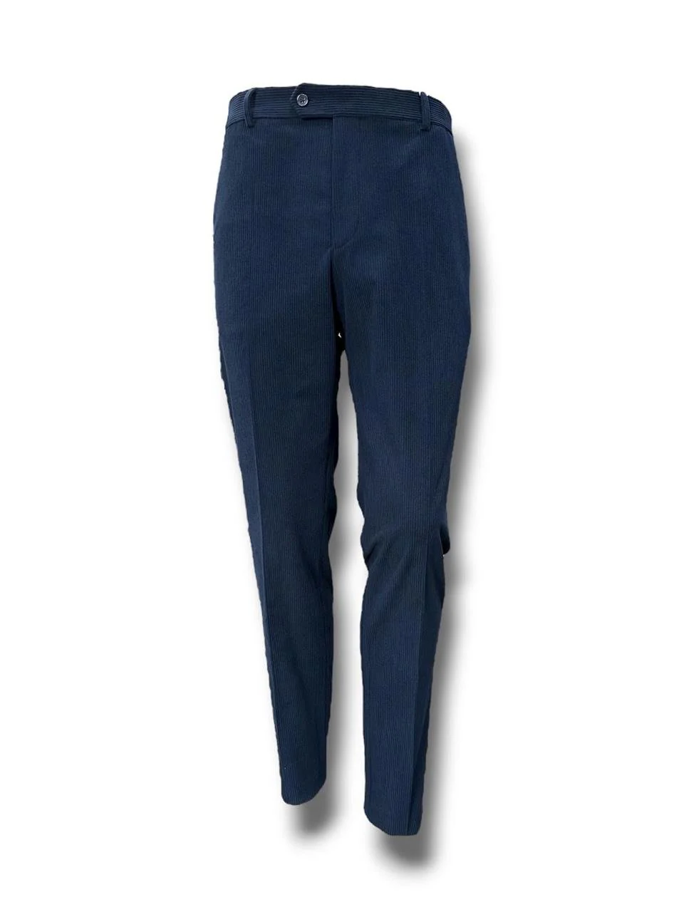 Standart Fit İtalyan Kumaş Lacivert Fitilli Kadife Pantolon - Image 2