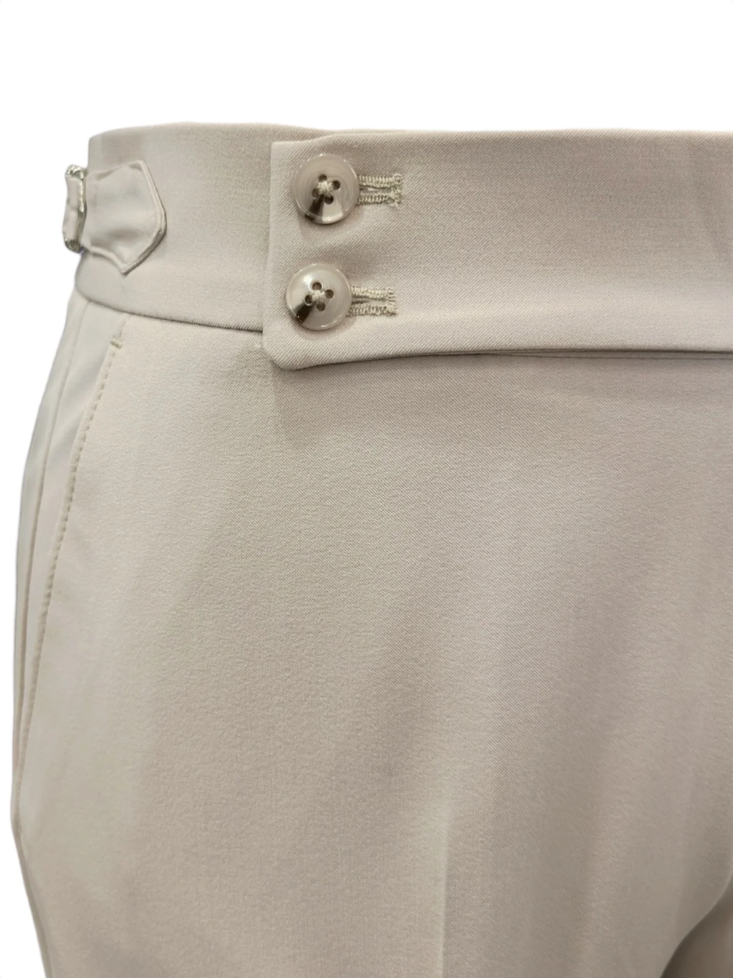 Slim Fit Likralı Çift Yırtmaç Kruvaze Bej Form Takım Elbise - Image 5