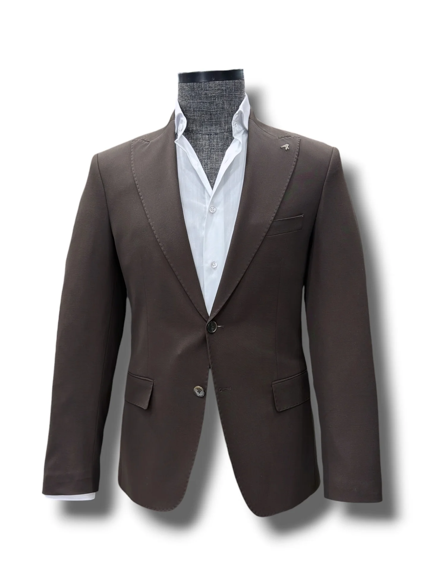 Slim Fit Kahverengi Gent Takım Elbise - Image 2