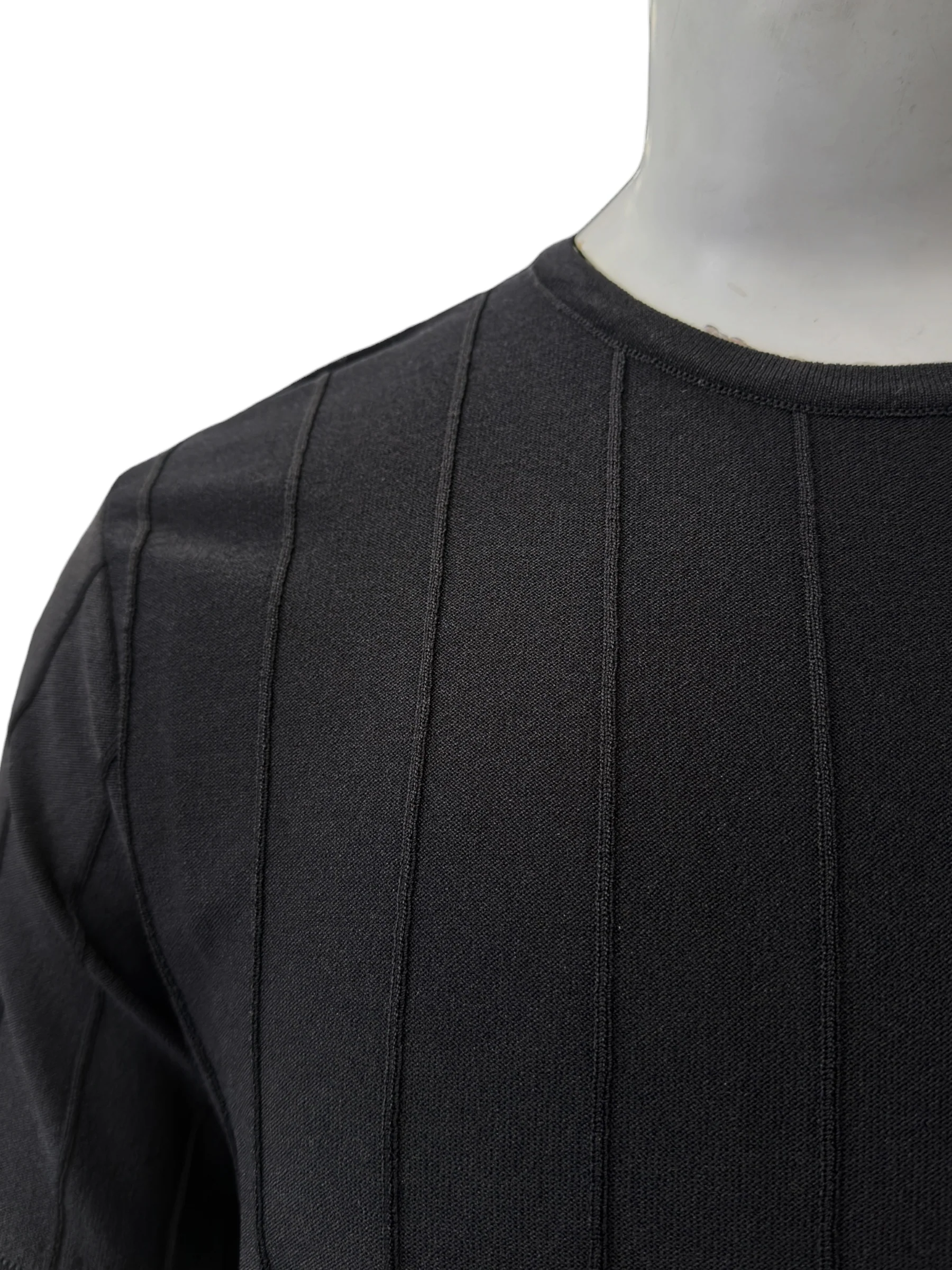 Gölge Çizgili Rayon Triko - Image 2