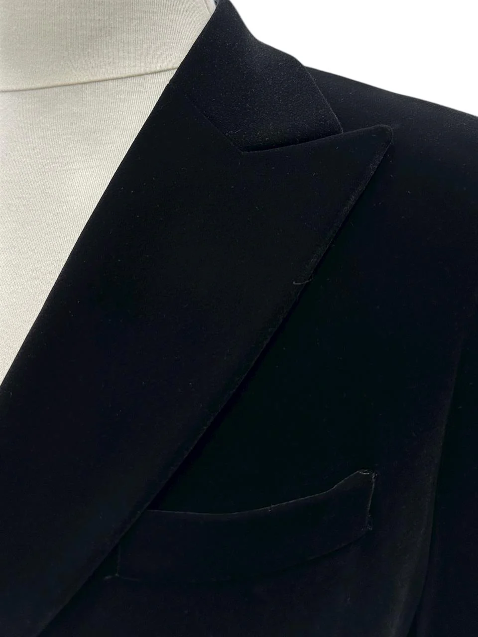 Kadife Siyah Kruvaze Slim Fit Kadife Kumaş Ceket - Image 2