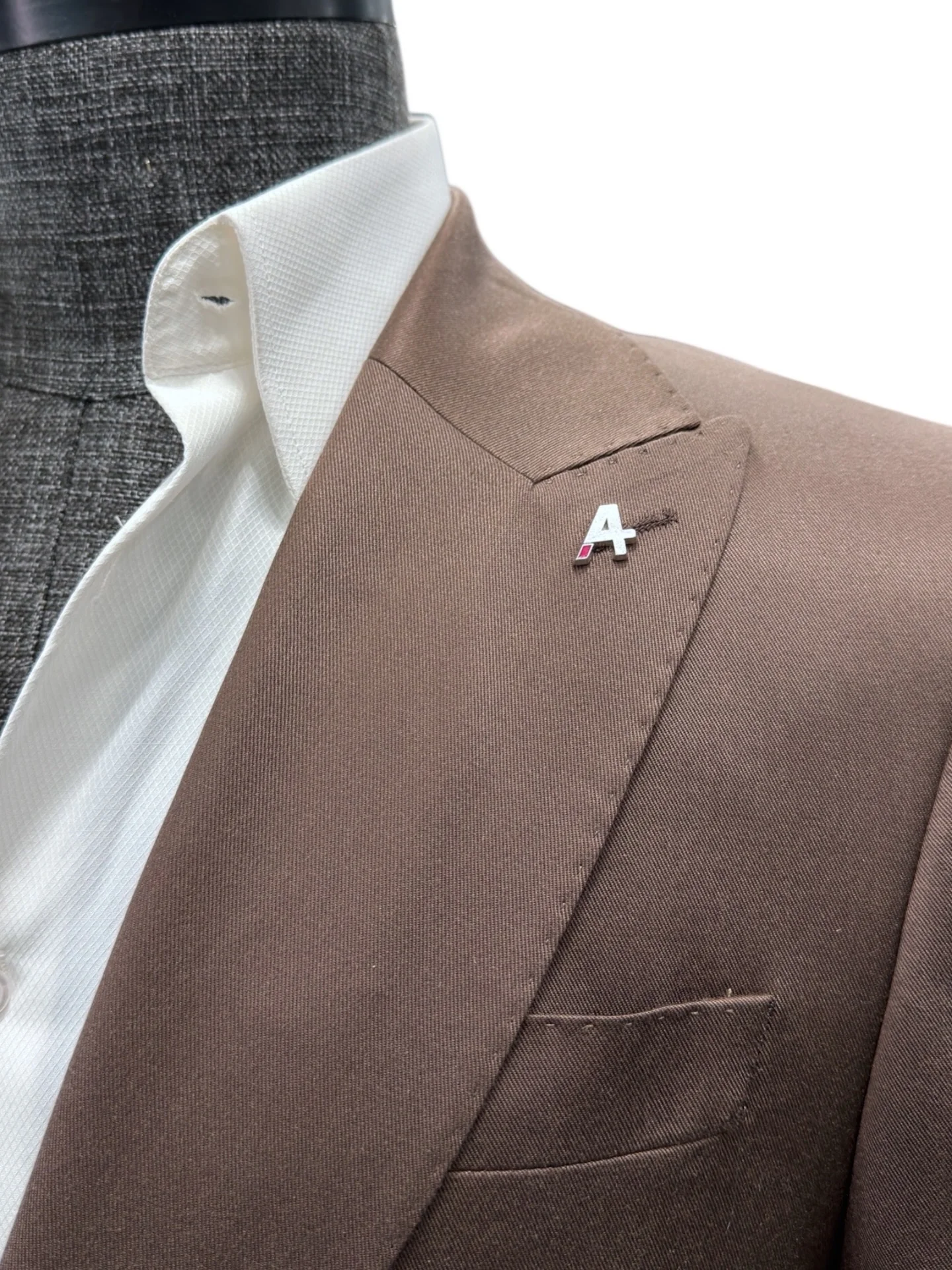 Standart Fit Tencel Kumaş Kahverengi Loreno Takım Elbise - Image 3