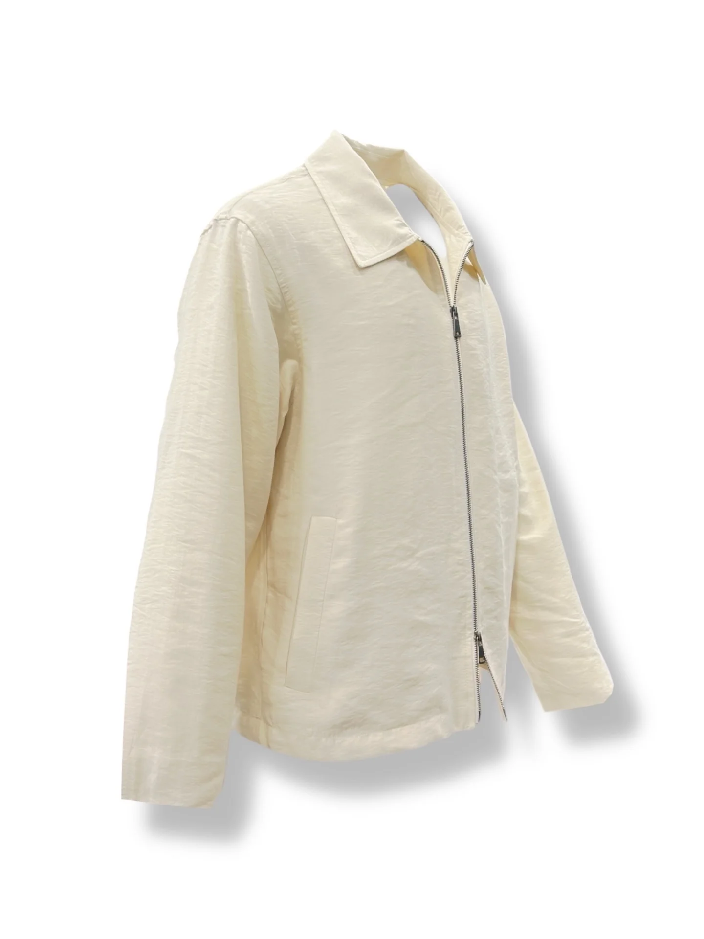 Oversize Hafif Kumaş Bej Lume Mont - Image 4