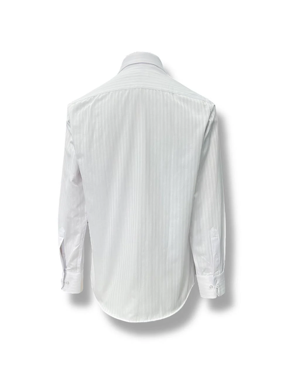 Slim Fit Gölge Çizgili Beyaz Shade Gömlek - Image 3
